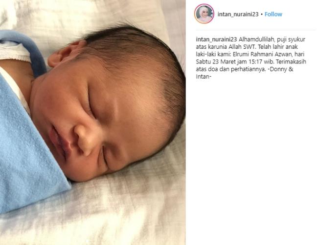 Anak ketiga Intan Nuraini. (Instagram/@intan_nuraini23)