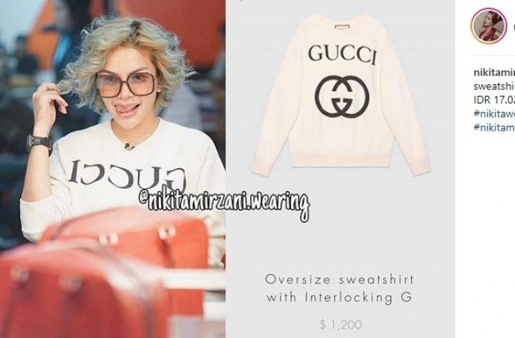 Fashion item Nikita Mirzani. (Instagram/@nikitamirzani.wearing)