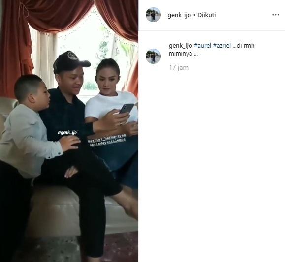 Azriel Hermansyah dan Kellen Lemos. (Instagram/@genk_ij)