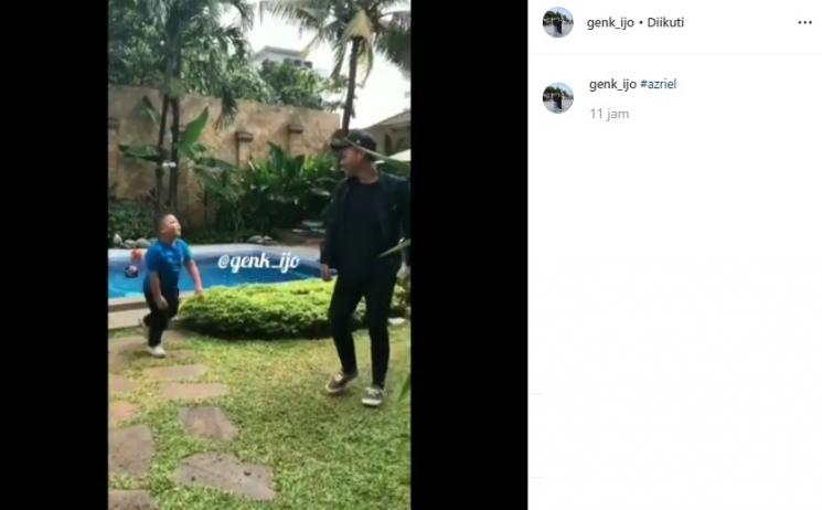 Azriel Hermansyah dan Kellen Lemos. (Instagram/@genk_ij)