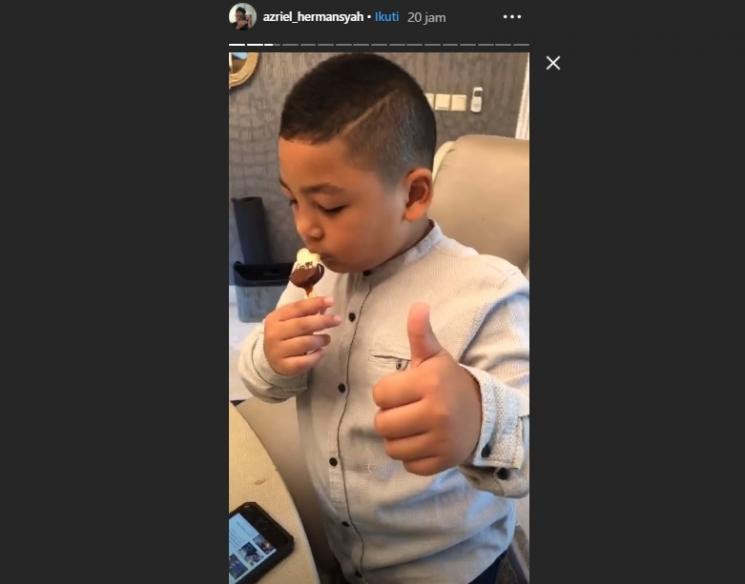 Azriel Hermansyah dan Kellen Lemos. (Instagram/@azriel_hermansyah)