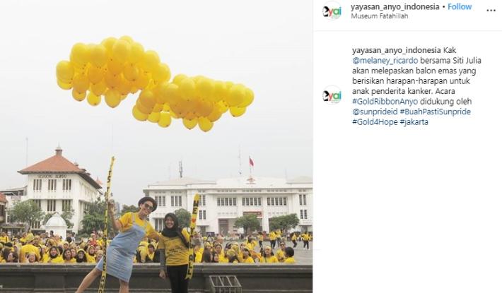 Melaney Ricardo. (Instagram/@yayasan_anyo_indonesia)