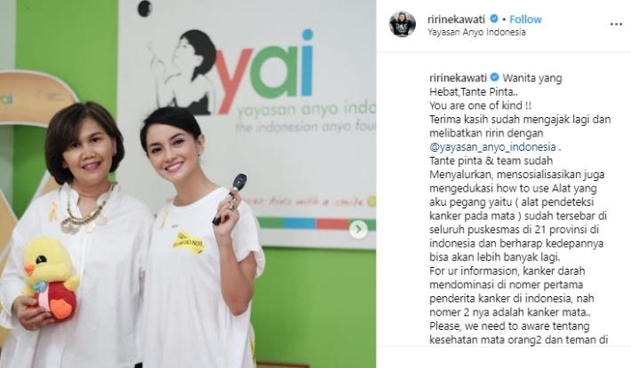 Ririn Ekawati. (Instagram/@yayasan_anyo_indonesia)