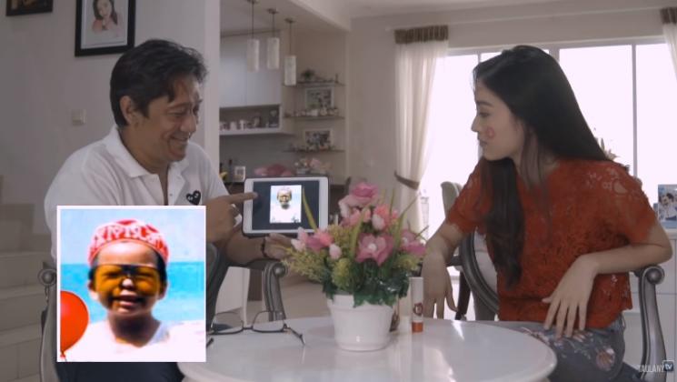 Natasha Wilona menebak foto kecil artis. (Youtube/@TaulanyTV)