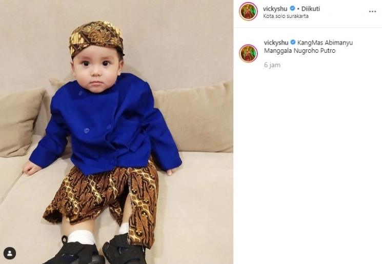 Anak Vicky Shu, Abimanyu Manggala Nugroho Putro. (Instagram/@vickyshu)