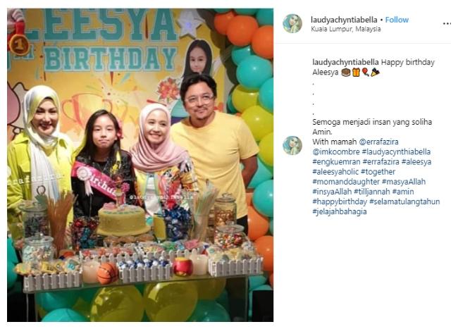 Ulang Tahun Engku Aleesya. (Instagram/@laudyachyntiabella)