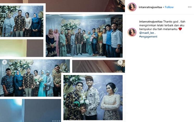 Maell Lee dan Intan  (Instagram/@intanratnajuwitaa)
