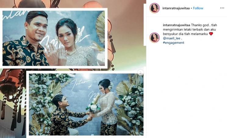 Maell Lee dan Intan  (Instagram/@intanratnajuwitaa)
