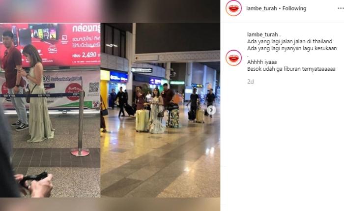 Gisella Anastasia dan Wijaya Saputra di Thailand. (Instagram/@lambe_turah)