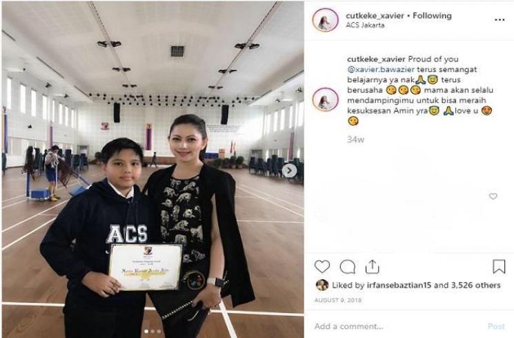 Cut Keke dan Xavier Rasyad Pasca Aliva (Instagram @cutkeke_xavier)