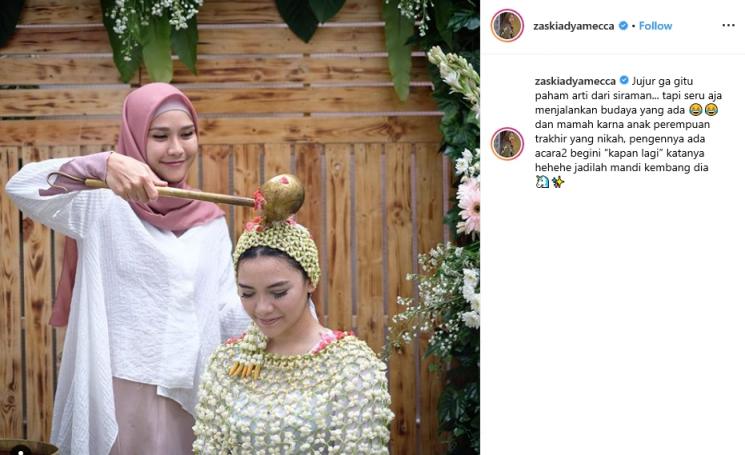 Adik Zaskia Mecca Siraman (Instagram/@zaskiadyamecca)