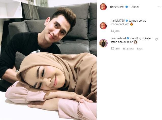 Verrell Bramasta dan Ria Ricis. (Instagram/@bramastavrl)