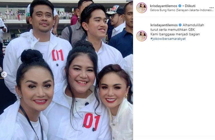 Krisdayanti dan Yuni Shara di Konser Putih Bersatu GBK (Instagram/@krisdayantilemos)