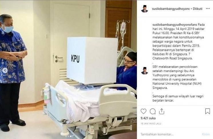 Susilo Bambang Yudhoyono (Instagram @susilobambangyudhoyonofans)