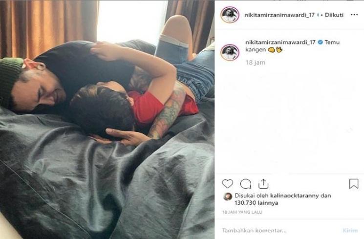 Kebersamaan Vicky Nitinegoro dan anak Nikita Mirzani (Instagram @nikitamirzanimawardi_17)