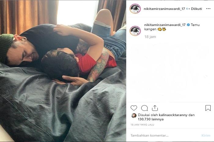 Kebersamaan Vicky Nitinegoro dan anak Nikita Mirzani (Instagram @nikitamirzanimawardi_17)