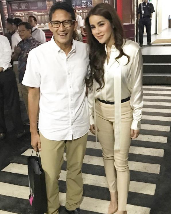 Olla Ramlan akrab dengan Sandiaga Uno. [Instagram]