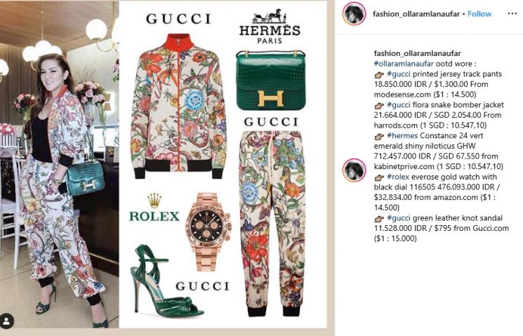 Olla Ramlan (Instagram/@fashion_ollaramlanaufar)