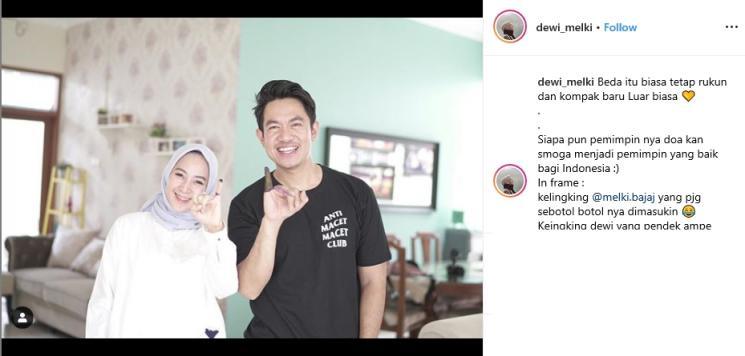 Melki Bajaj dan Istri (Instagram/@dewi_melki)