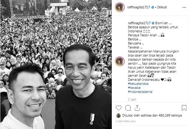 Postingan Raffi Ahmad di Instagram.