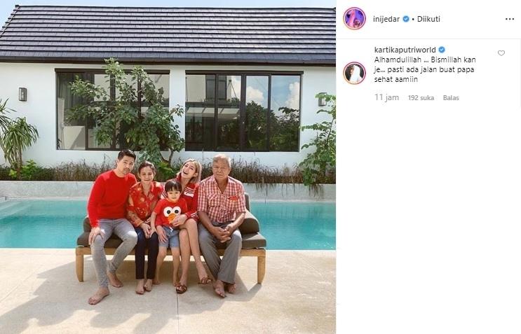 Komentar Kartika Putri di postingan Jessica Iskandar. (Instagram/@inijedar)
