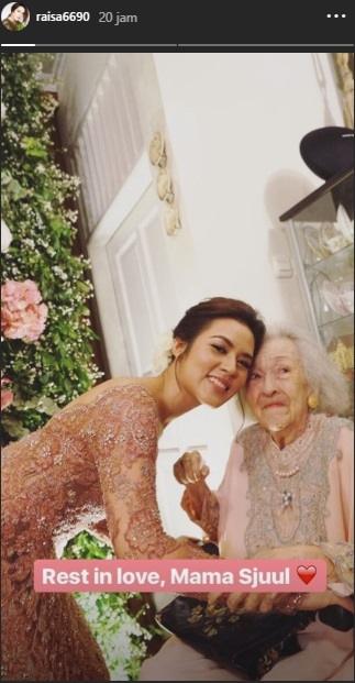 Nenek Raisa meninggal dunia. (Instagram/@raisa6690)