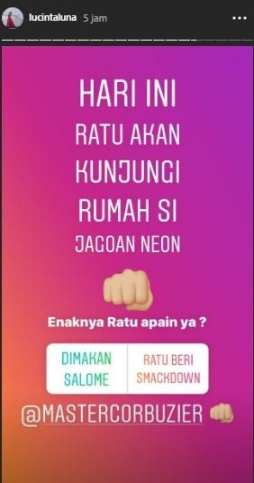 Lucinta Luna ancam satroni rumah Deddy Corbuzier.