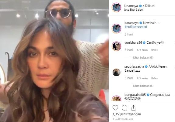 Luna Maya pamer rambut baru. [Instagram]
