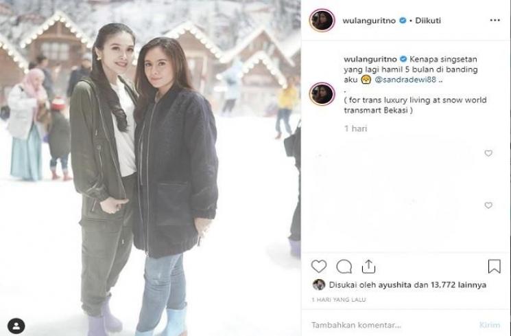 Wulan Guritno dan Sandra Dewi (Instagram @wulanguritno)