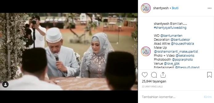 Shanty, janda Sys NS menikah lagi. [capture Instagram]