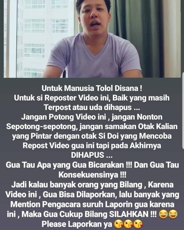 Postingan Pablo Benua. [Instagram]