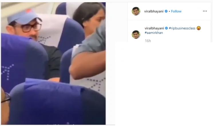 Aamir Khan naik pesawat kelas ekonomi (Instagram/@viralbhayani)