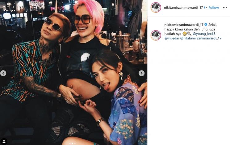 Nikita Mirzani, Young Lex dan Jessica Iskandar (Instagram/@nikitamirzanimawardi_17)