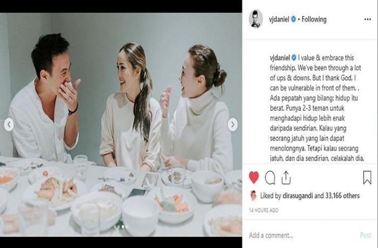 Daniel Mananta reuni dengan VJ MTV (Instagram @vjdaniel)