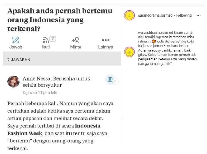 Netizen ungkap sikap ramah Raline Shah. (Instagram/@waranddrama.sosmed)
