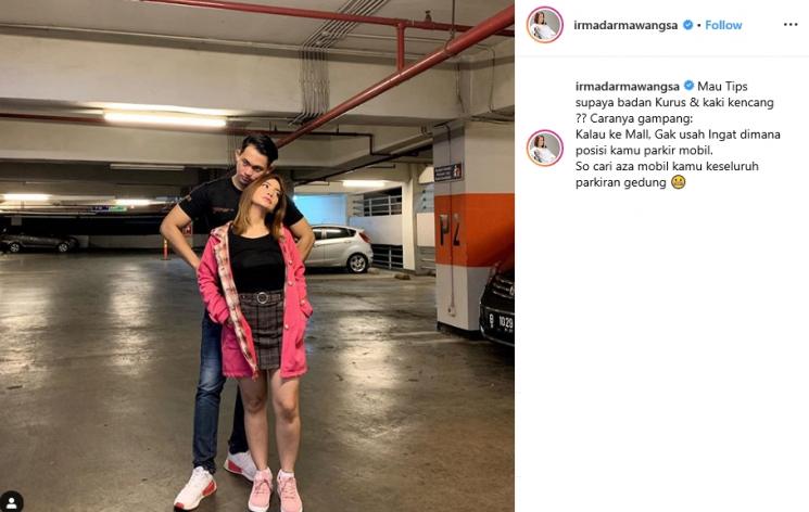 Irma Darmawangsa dan Irfan Sbaztian (Instagram/@irmadarmawangsa)