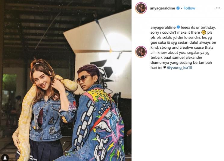 Young Lex dan Anya Geraldine (Instagram/@anyageraldine)