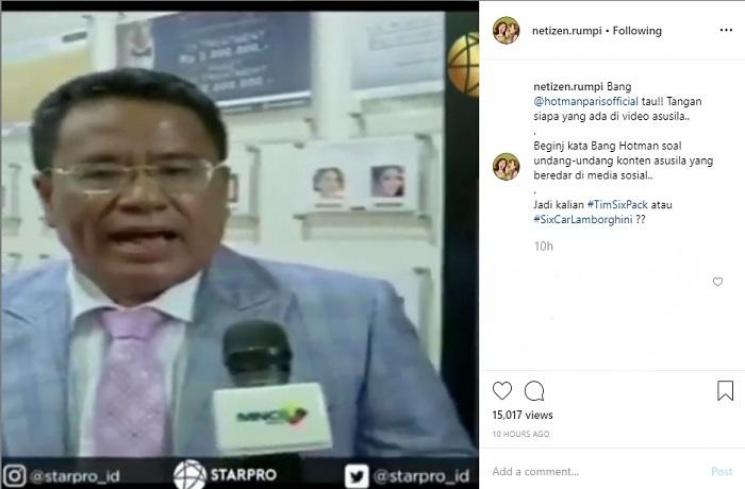 Hotman Paris (Instagram @netizen.rumpi)