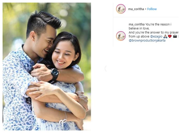 Eza Gionino dan Meiza Aulia. (Instagram/@ma_coritha)