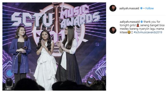 Aaliyah Massaid di SCTV Music Awards 2019. (Instagram/@aaliyah.massaid)