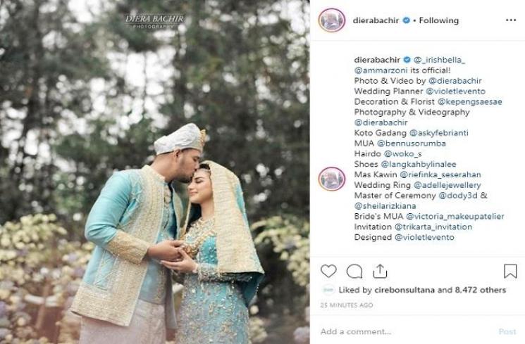 Irish Bella dan Ammar Zoni (Instagram @dierabachir)