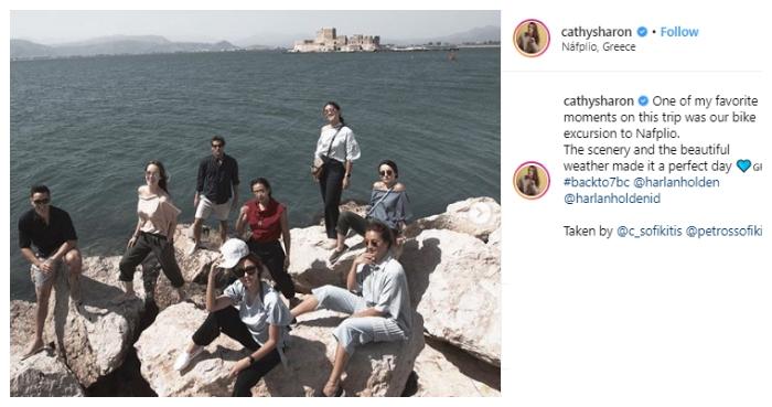 5 artis cantik tanah air ke Yunani. (Instagram/@cathysharon)