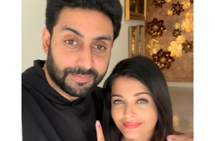 Aishwarya Rai dan Abhishek Bachchan nyoblos (Instagram/@aishwaryaraibacchan)
