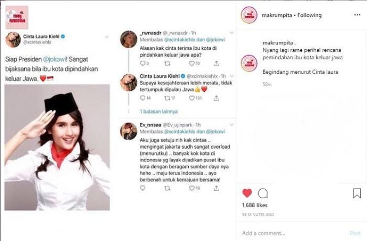 Cinta Laura (Instagram @makrumpita)