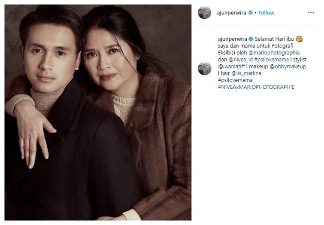 Ajun Perwira dan Ibunda. (Instagram/@ajunperwira)