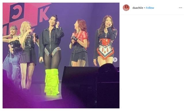 BLACKPINK dan Dua Lipa. (Instagram/@duachile)