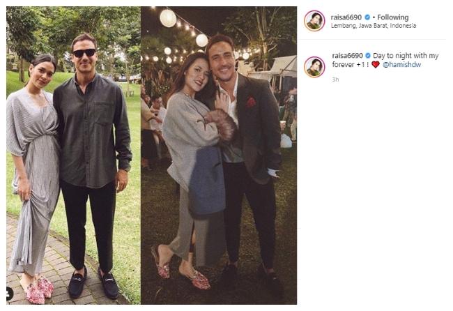 Raisa dan Hamish Daud. (Instagram/raisa6690)