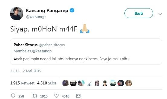 Cuitan Kaesang diprotes. [Twitter]