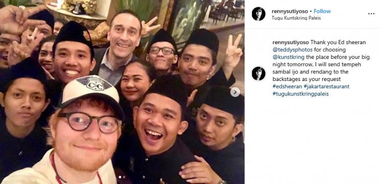 Ed Sheeran (Instagram/@rennysutiyoso)