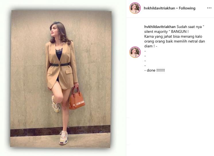 Hilda Vitria (Instagram/@hvkhildavitriakhan)
